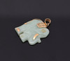 14K Yellow Gold Jade Elephant Pendant with Gold Accents