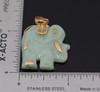 14K Yellow Gold Jade Elephant Pendant with Gold Accents