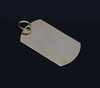 14K Yellow Gold Dog Tag with Large Suspension Ring