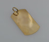 14K Yellow Gold Dog Tag with Large Suspension Ring