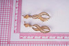 14K Yellow Gold Filigree Swirl Design Drop/Dangle Earrings