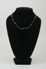 14K Yellow Gold Twisted style Multi-Colored Stone Necklace 17.25" Long