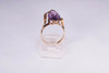 14K Yellow Gold Marquise Cut Vintage Amethyst Ring app. 5.ct, size 7.5