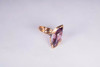 14K Yellow Gold Marquise Cut Vintage Amethyst Ring app. 5.ct, size 7.5