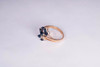 14K Yellow Gold Sapphire and Diamond Ring 2ct. tw., size 6.5