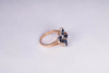 14K Yellow Gold Sapphire and Diamond Ring 2ct. tw., size 6.5