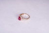 14K Yellow Gold Ruby and Diamond Chip Ring app. 2ct. tw. , size 7