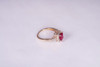 14K Yellow Gold Ruby and Diamond Chip Ring app. 2ct. tw. , size 7