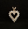 10k Yellow Gold .50ct. Heart Shaped Diamond Pendant