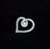 14k White Gold .50ct. tw. Heart Shaped Diamond Pendant