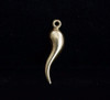 14k Yellow Gold Italian Horn Pendant