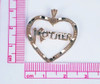 14K Yellow Gold "Mother" Heart Shaped Pendant