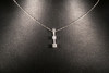 14K White Gold Necklace with 3 tired Diamond Pendant app. 2/3 ct. tw., 13" long