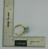 Vintage 18K Yellow Gold Blue Stone Solitaire Ring Size 5.5 - 7 Circa 1960's