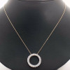 14K Yellow Gold Necklace with Diamond Infinity Pendant app. 2 ct. tw. ,17" long