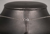 14K White Gold Necklace with Rough Cut Natural Diamonds app. 3 ct. tw., 18" long