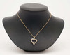 14K Yellow Gold Heart Pendant with app. 1 ct. tw. G, SI 2 Diamonds & 18" Chain