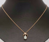 14K Yellow Gold Necklace With Pear Shaped Opal Pendant 18"