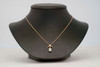 14K Yellow Gold Necklace With Pear Shaped Opal Pendant 18"