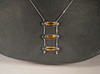 18K White Gold Atelier Pendant w/ 3 Oval Citrine, Ladder Style ; Total Drop 9.5"