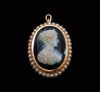 Exquisite Vintage 14K Rose Gold and Pearl Cameo Brooch/Pendant