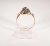 14K Yellow Gold Men's Demonic Ring with diamond Eyes, Size 12.25