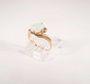 14K Yellow Gold 1970's Opal and Diamond Chip Ring, size 5.25