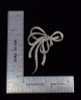 18K White Gold Diamond Brooch/Pin Ribbon Style app. 2 ct tw. Circa 1980