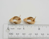 14K Yellow Gold Multi Circular Swirl Post Earrings