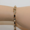 14k Yellow Gold Diamond and Sapphire Bracelet, Circa 1970