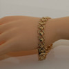 14K Yellow Gold Cupid and Hearts Bracelet, 8" long