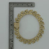 14K Yellow Gold Cupid and Hearts Bracelet, 8" long