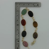 14k Yellow Gold Scarab Bracelet with Multi Colored Stones, Circa 1960