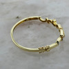 14k Yellow Gold Diamond and Enamel set Hinged Bangle Bracelet, Circa 1950