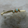 14k Yellow Gold Hinged Bangle Bracelet with Opals, Circa 1950