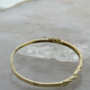 14k Yellow Gold Diamond set Hinged Bangle Bracelet