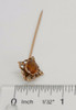 Vintage 10k Yellow Gold Stick Pin with Large Oval Citrine & Seed Pearls