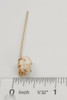 Vintage 14k & 10k Yellow Gold Stick Pin with Carved Cameo