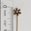 Vintage 14k Yellow Gold Stick Pin with Opal & Seed Pearl, Floral Design