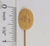 Vintage 10k Yellow Gold Stick Pin with Letter "G" on Oval