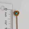 Vintage10k Yellow Gold Love Knot Stick Pin with Turquoise