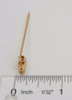 Vintage 14k Yellow Gold Stick Pin with a Amethyst and Diamond Chip