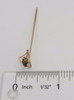 Vintage 10k Yellow Gold Stick Pin with Diamond Chip