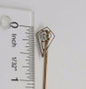 Vintage 10k Yellow Gold Stick Pin with .15 ct Mine Cut Diamond