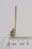 Vintage 10k Yellow Gold Stick Pin with .15 ct Mine Cut Diamond