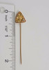 Vintage 14k Yellow Gold Stick Pin with Natural Alaska Nugget & Diamond, St. Troy