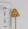 Vintage 14k Yellow Gold Stick Pin with Natural Alaska Nugget & Diamond, St. Troy