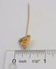 Vintage 14k Yellow Gold Stick Pin with Natural Alaska Nugget & Diamond, St. Troy