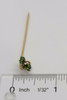 14k Yellow Gold 4 Leaf Clover Stick Pin with a Pearl