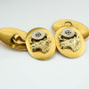 Antique 10K Yellow Gold Enameled Elks Club Cufflinks Circa 1930